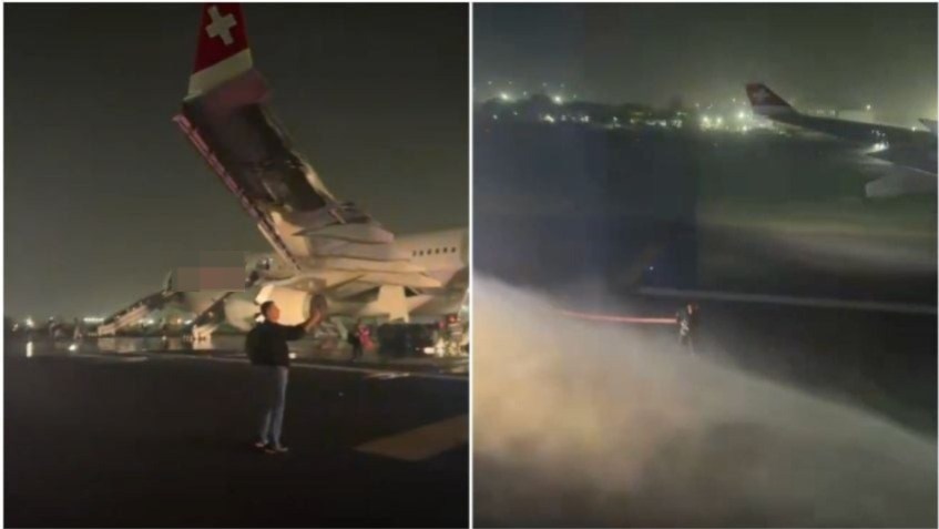 Falla en motor desata momentos de pánico en aeropuerto de Nueva Delhi