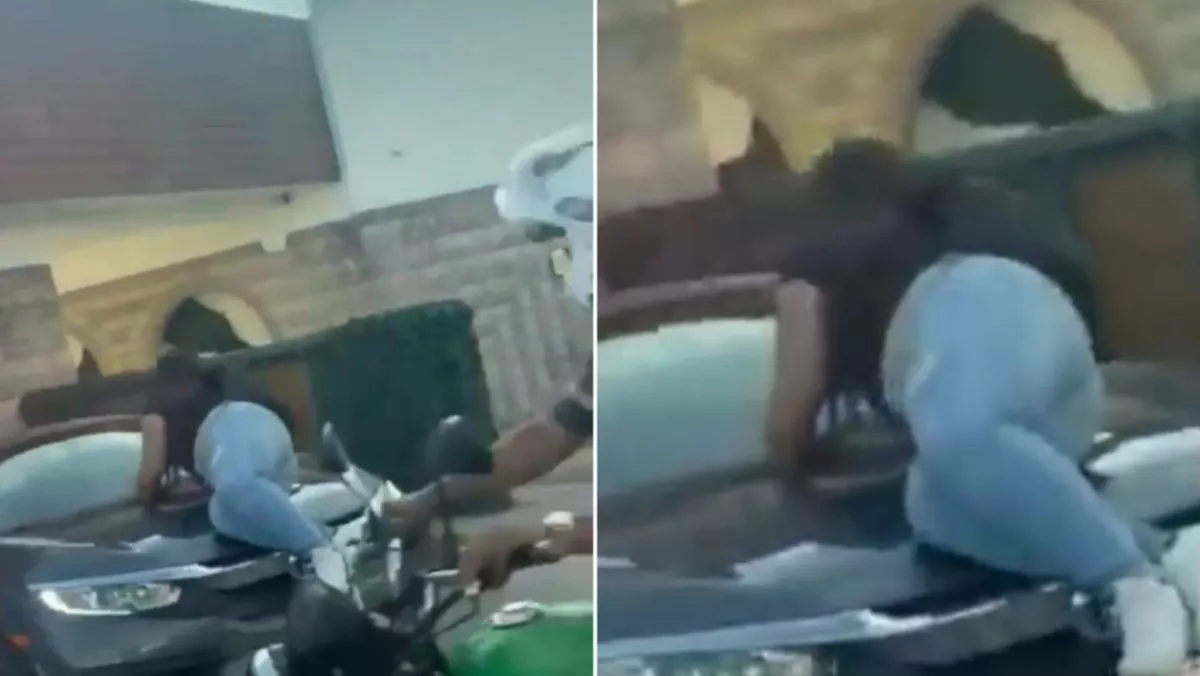 Esposa descubre infidelidad en motel: video viral muestra cómo lo confronta en plena calle 49