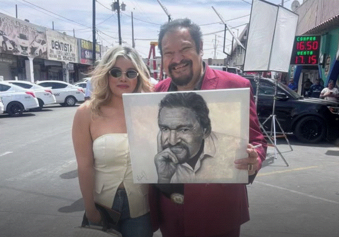 Artista mexicalense sorprende a Joaquín Cosío con retrato… pero desata críticas en redes