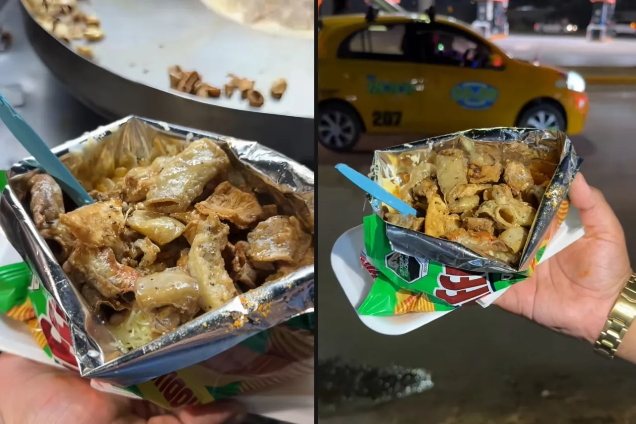 “Ruffletripas”: la botana viral que está conquistando a todos 16 Joven mezcla papas, elote y tripa en una receta extrema que para algunos es innovación… y para otros, una “aberración”