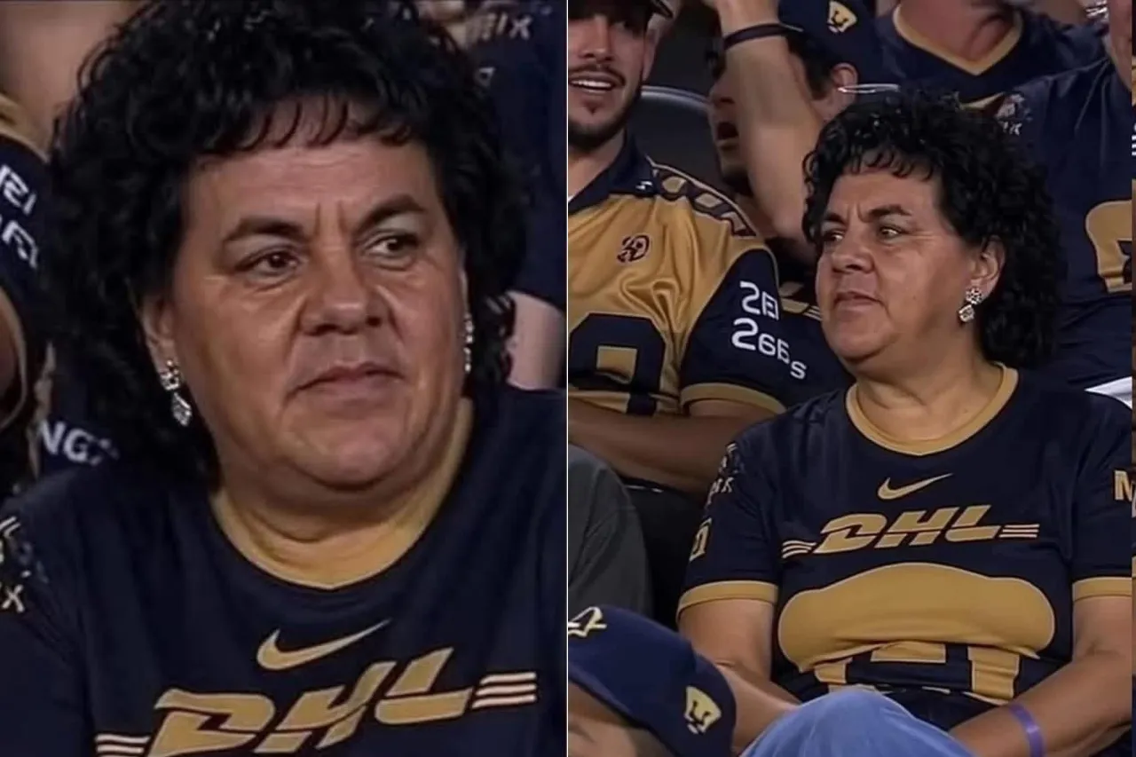 Usuarios aseguran que la aficionada parece una mezcla entre Carmen Salinas y Cuauhtémoc Blanco