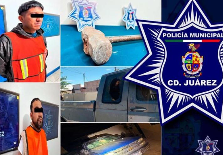 Pleito vecinal termina mal: rompe vidrio de auto y acaba detenido 1