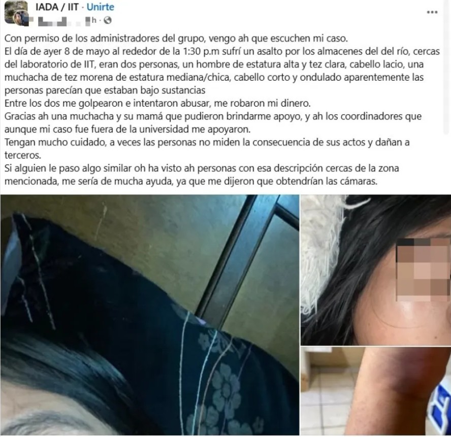 Estudiante denuncia vi0lent0 4s4lto cerca del IIT de la UACJ 2