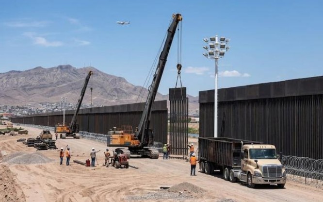 Estados Unidos eleva muro fronterizo hasta 9 metros en Juárez 1