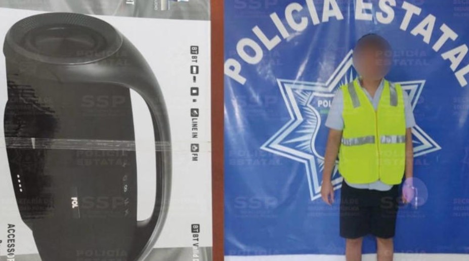 Cambia precio de calculadora a una bocina y lo descubren; acabó detenido 1