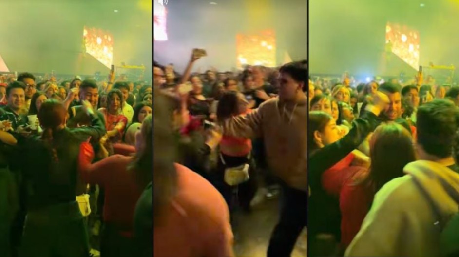 Se agarran a g0lpes en pleno show de J Balvin 1