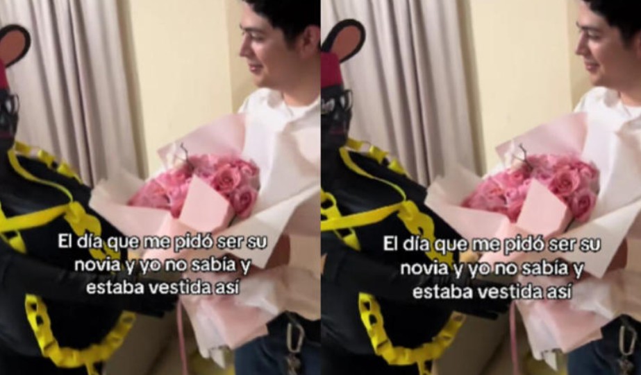 Fue a pedirle que fuera su novia y la encontró vestida de ratón 13