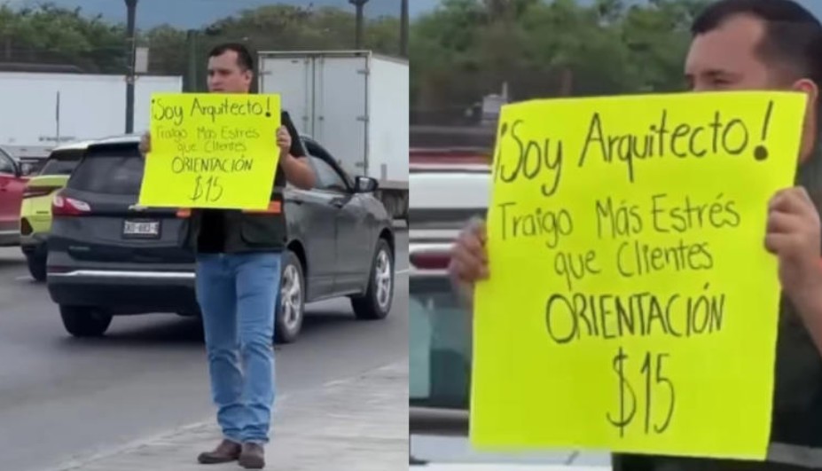 “Tengo más estrés que clientes”: Arquitecto conmueve a las redes al buscar trabajo en las calles 59