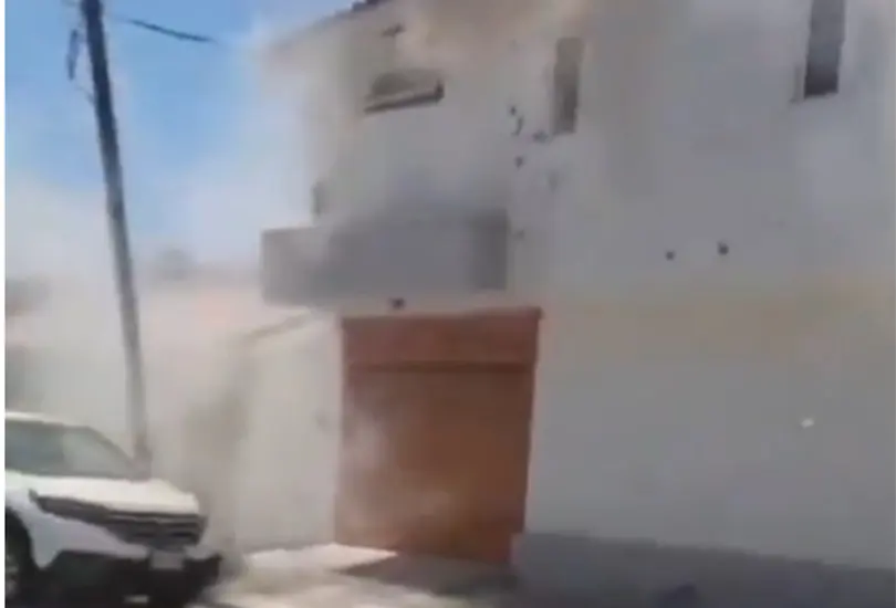 F1ltran video del ,omento exacto en que bal3an casa de Rocha Moya 1