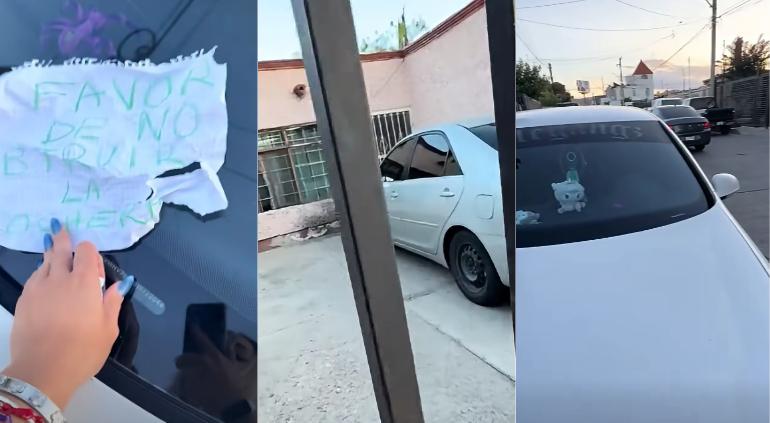 “La calle es pública”: mujer encara a su vecina por dejarle recados en el parabrisas 1