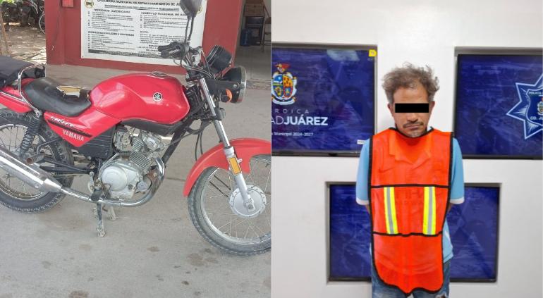 Motociclista arm4do intenta escapar y termina detenido en Juárez 1