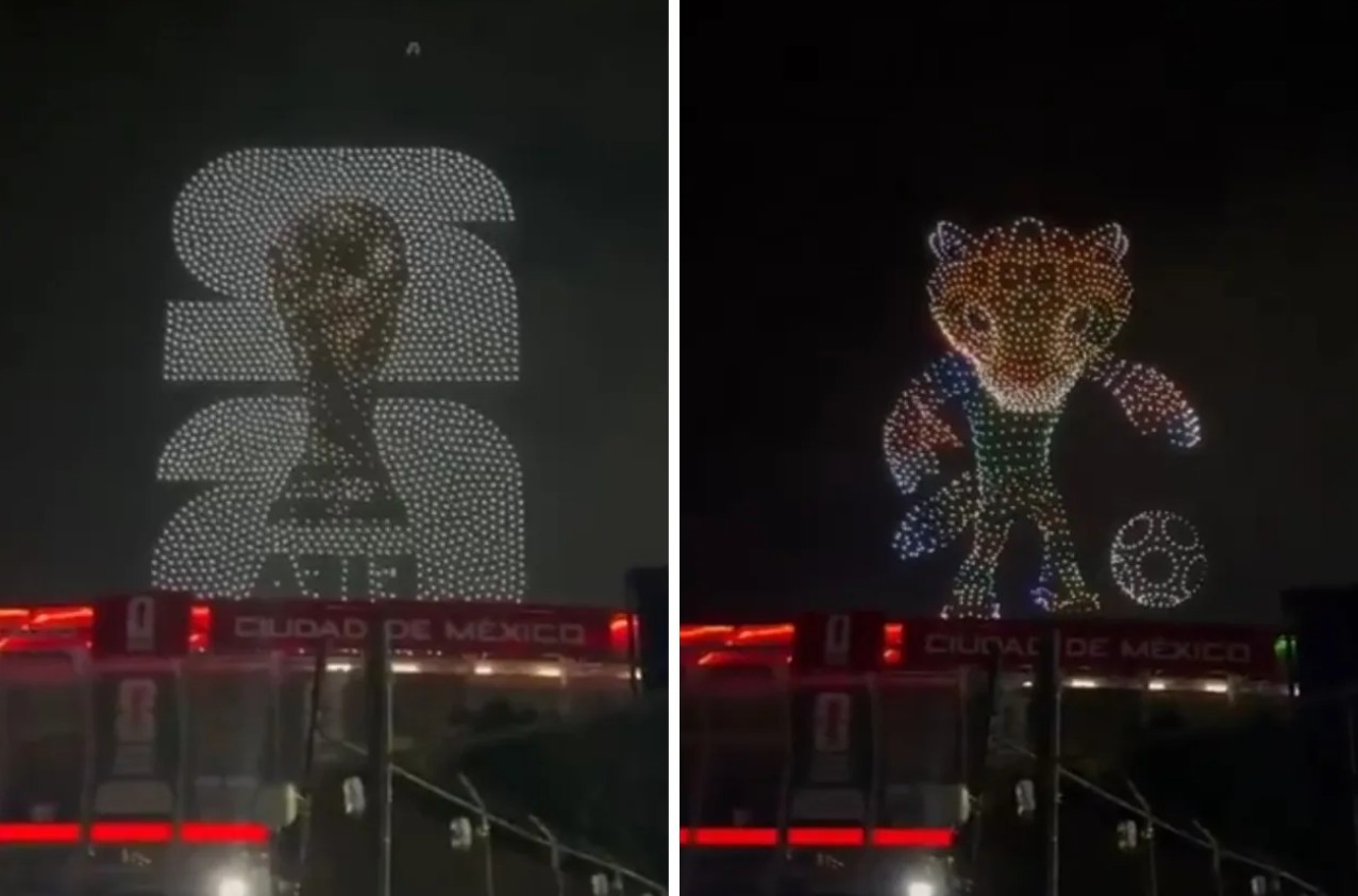 Drones forman la Copa del Mundo en espectacular prueba 66