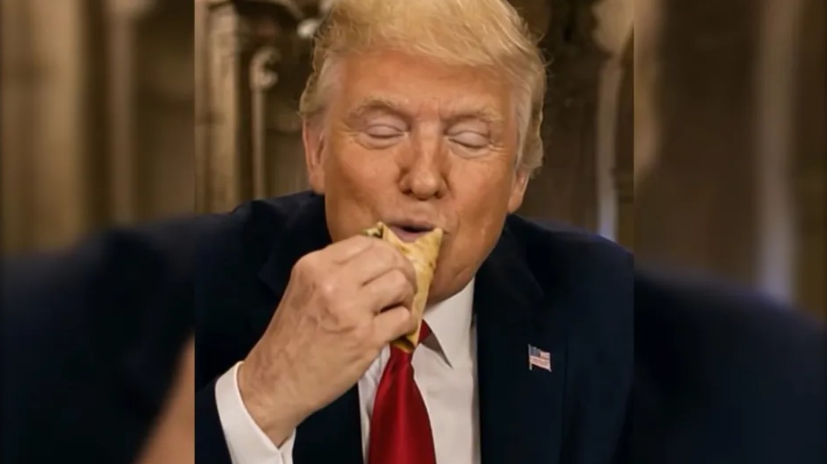 Trump presume que "todo el mundo lo ama" en video de IA; aparece comiendo tacos 11