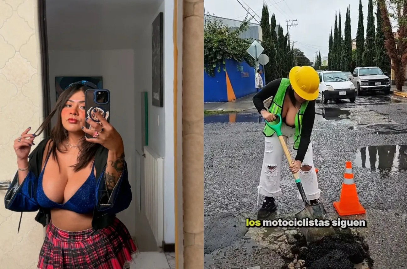 Influencer de 0nIyF4ns se vuelve viral por reparar baches con sus ganancias 37