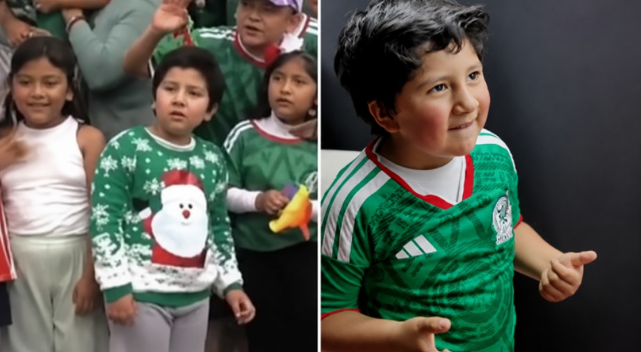 Santi, el niño viral del suéter navideño del Tri, recibe regalo de Santiago Giménez 1