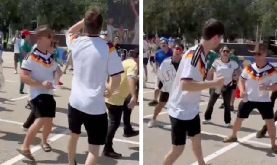Turistas alemanes intentan bailar el Payaso de Rodeo y se vuelven virales 1