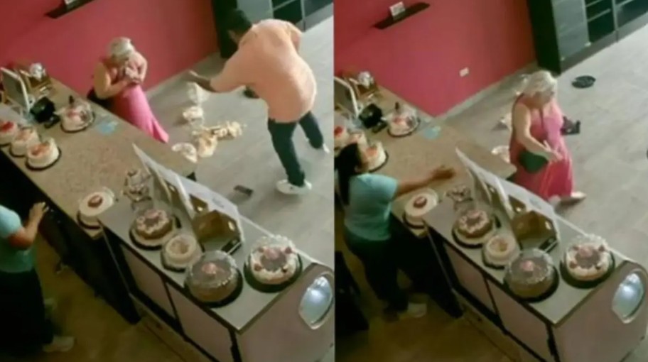 Pareja destroza pastelería tras reclamar por un pastel; todo quedó grabado 1