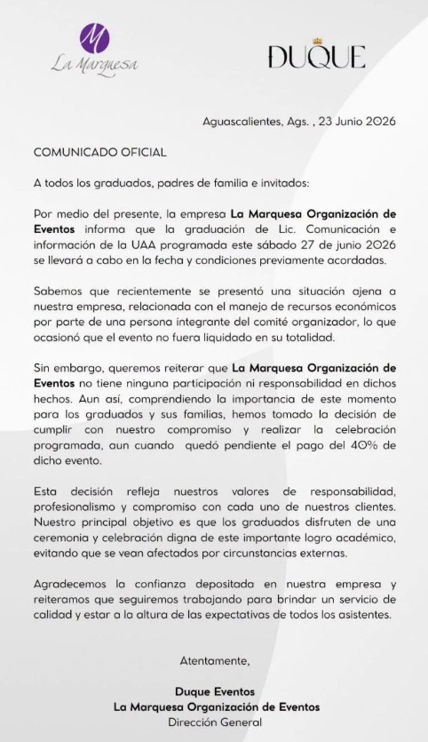 Estudiante acusada de desviar 347 mil pes0s para graduación publica disculpa 2