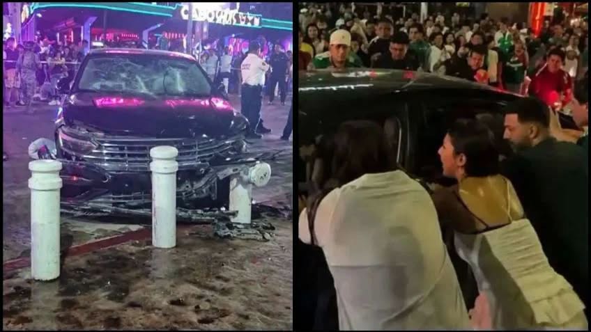 Revelan nuevo video del atropellamiento masivo durante festejos por triunfo de México en Los Cabos