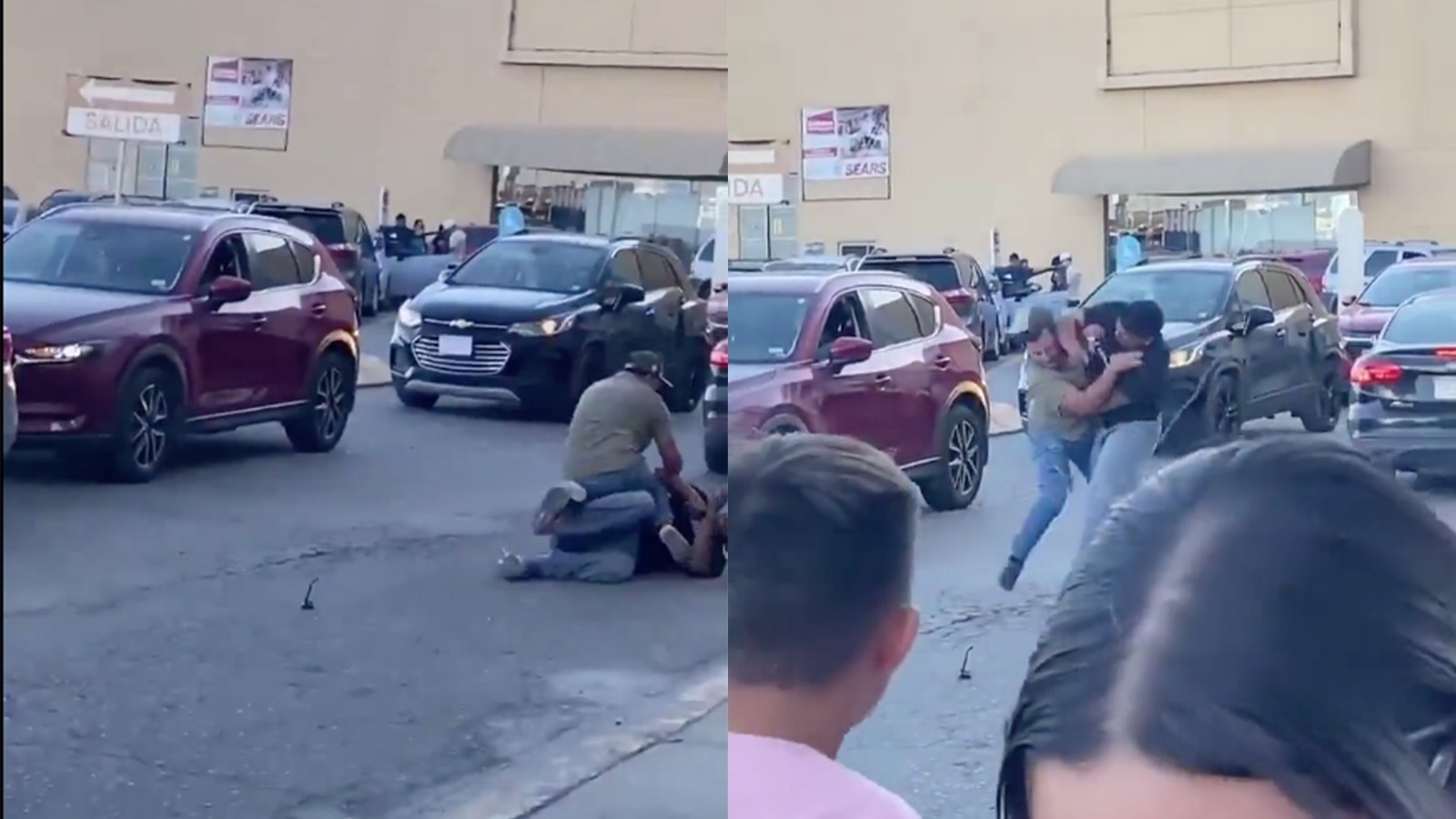 Captan pelea entre automovilistas en estacionamiento de Las Misiones 1