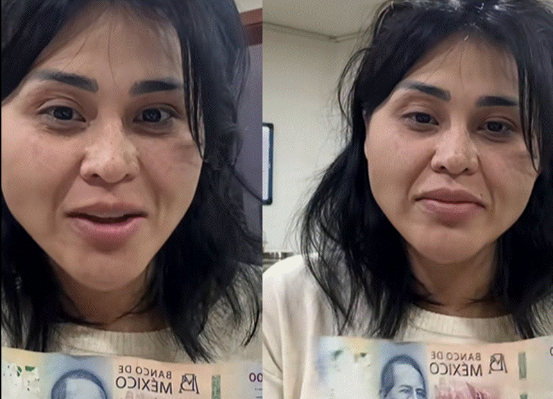 La influencer denunció que una persona le entregó un billete de juguete durante una presentación en Iztapalapa.