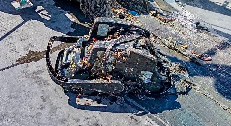 Sacaron portabebé del colector de Teófilo Borunda durante limpieza 1