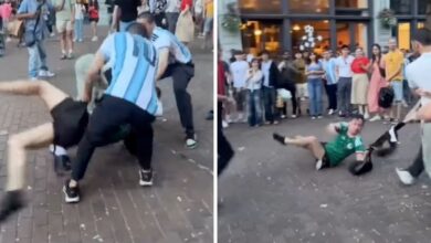Captan agr3sión de aficionados argentinos contra seguidor mexicano en EU 91