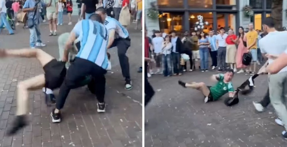 Captan agr3sión de aficionados argentinos contra seguidor mexicano en EU