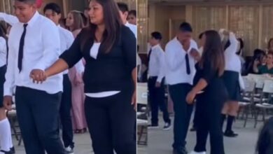 Madre acompaña a su hijo en el vals de graduación y conmueve a miles en redes 82