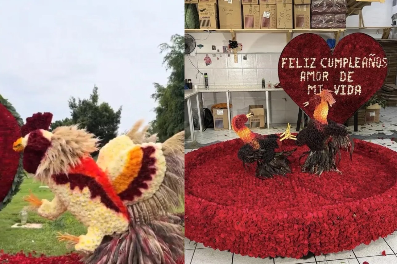 Colocan arreglos florales en tumba de “El M3nch0” durante lo que habría sido su cumpleaños 60