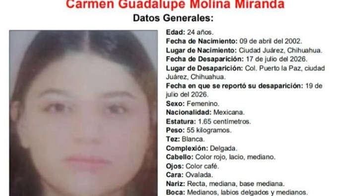Activan búsqueda para localizar a Carmen Guadalupe