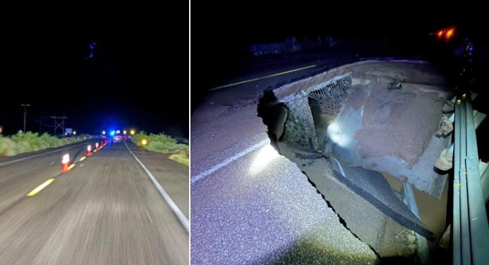 ¡No hay paso! Colapsa puente por lluvias y cierran carretera Janos–Sonora 1