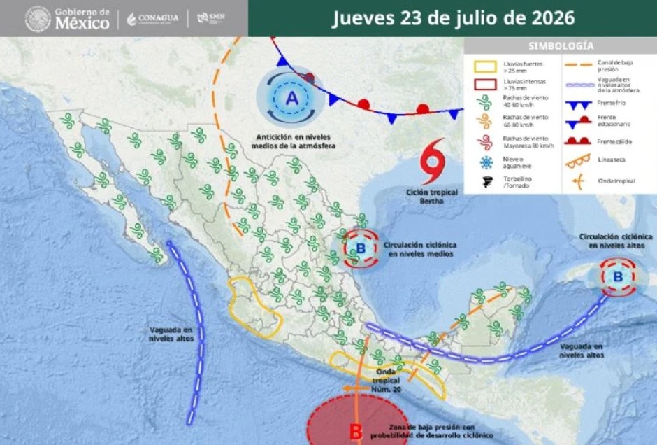 ¿Por Fausto?: SMN prevé varios días de lluvias fuertes y muy fuertes en México 3