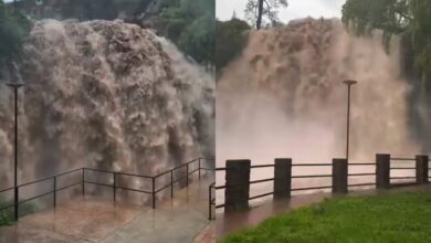 Las precipitaciones recientes aumentaron el caudal y realzaron el paisaje verde de uno de los atractivos naturales de la región serrana.