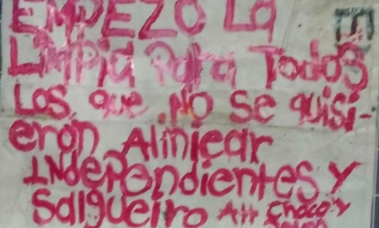 El mensaje fue colocado en la malla perimetral de una estancia infantil en la colonia Praderas del Sur; autoridades iniciaron las investigaciones.