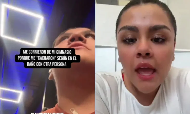Joven denuncia que la corrieron del gym por 'darse unos besillos' en los baños