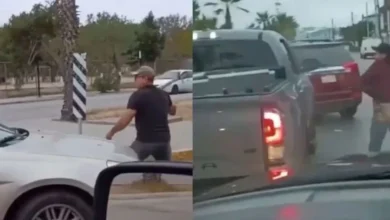 Captan pelea entre automovilistas con martillo y hacha 95