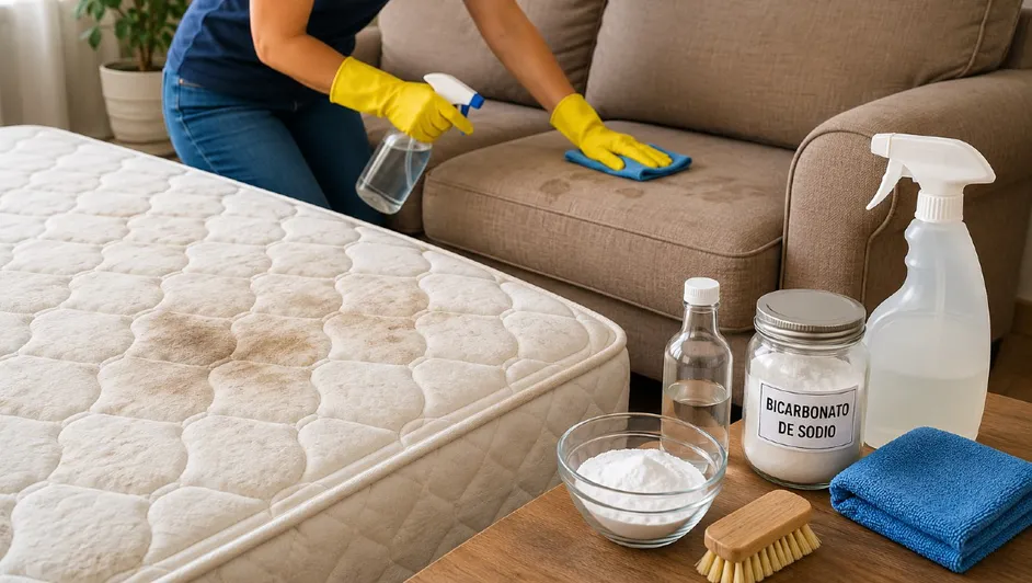 Con ingredientes que probablemente ya tienes en casa, puedes desinfectar, eliminar manchas y refrescar colchones y sillones sin necesidad de contratar servicios especializados.