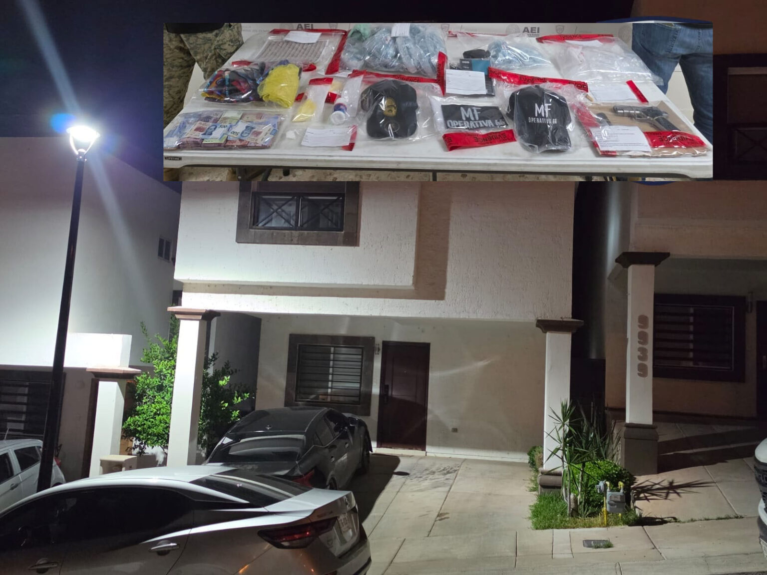 El operativo se realizó en una vivienda del fraccionamiento Cerrada Puente de Barqueta; no se reportaron personas detenidas.