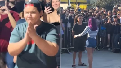 Farmear aura, la batalla viral de la Generación Z por estatus en red 3 Jóvenes participan en una batalla de aura mientras son grabados con teléfonos celulares