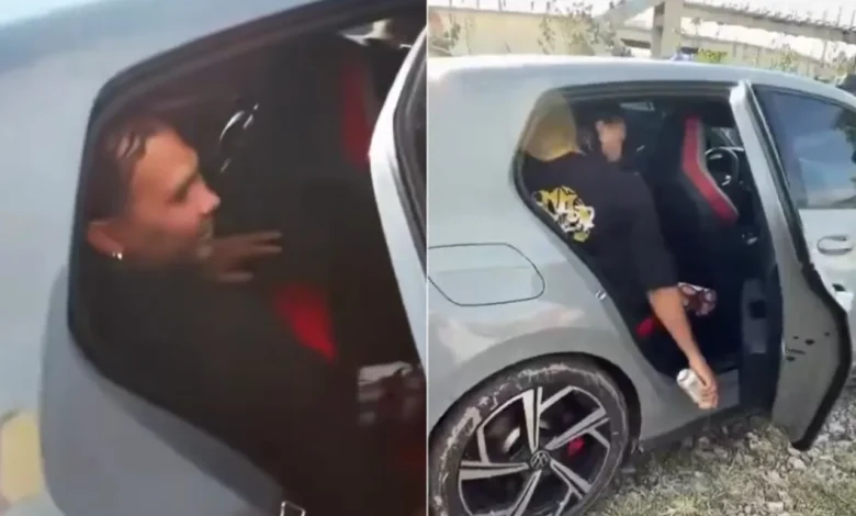 Circula video del ‘Gullit’ Peña c0nsumiendo alc0hol en un vehículo 1 Carlos Gullit Peña dentro de un vehículo en un video difundido en redes sociales