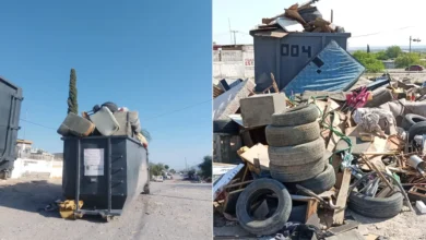 Desborda Punto Limpio expectativas y contenedores se saturan en horas 3 Contenedor del programa Punto Limpio saturado con tiliches en Ciudad Juárez