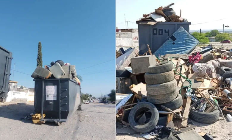 Desborda Punto Limpio expectativas y contenedores se saturan en horas 1 Contenedor del programa Punto Limpio saturado con tiliches en Ciudad Juárez