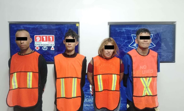 Detienen a cuatro personas con 4rm4 cal1bre .380 en Horizontes del Sur 1