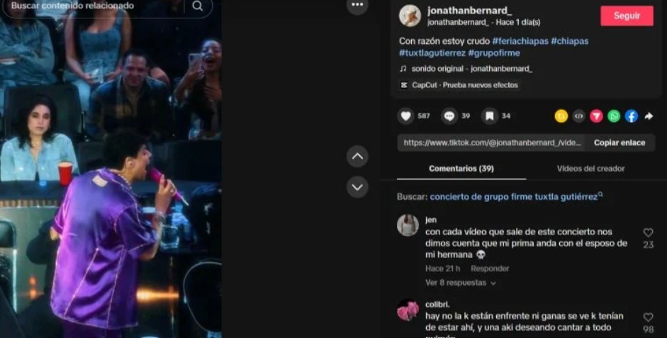 Descubren presunta infidelidad en concierto de Grupo Firme: “Mi prima anda con el esposo de mi hermana” 2