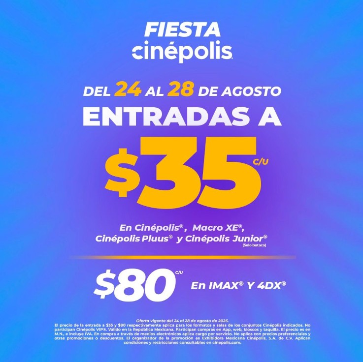 Regresa la Fiesta Cinépolis con boletos desde 35 pesos 2
