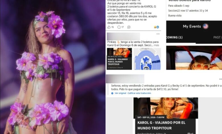 ¿Miedo a perder la visa? Crece reventa de boletos de Karol G en El Paso 1
