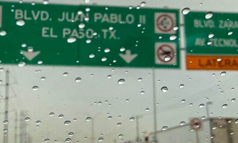 Registra Juárez lluvias ligeras en algunas zonas 1