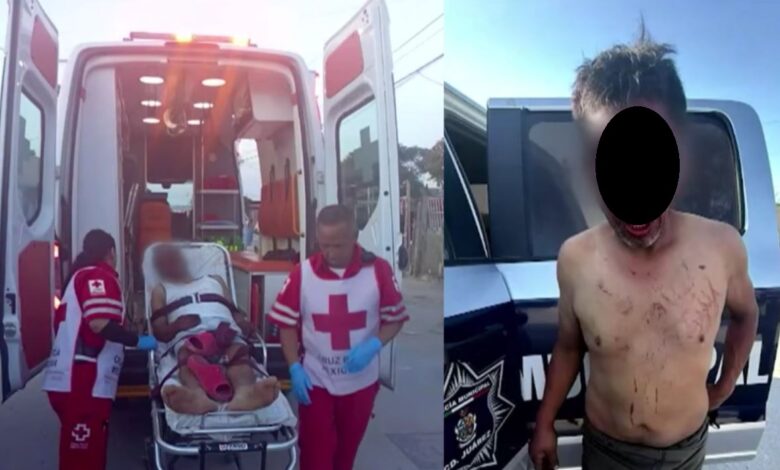Policía auxilió a 1 de los 3 hombres que caminaban des.nudos en Riberas del Bravo 1