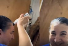 Mujer usa grasa para zapatos para ocultar sus canas y se vuelve viral